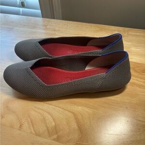 Rothy's Gray Knit Ballet Flat Washable W9